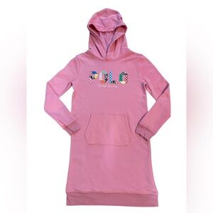 Polo Ralph Lauren Big Girls Mixed-Logo Terry Hoodie Dress Pink Size Large 12/14